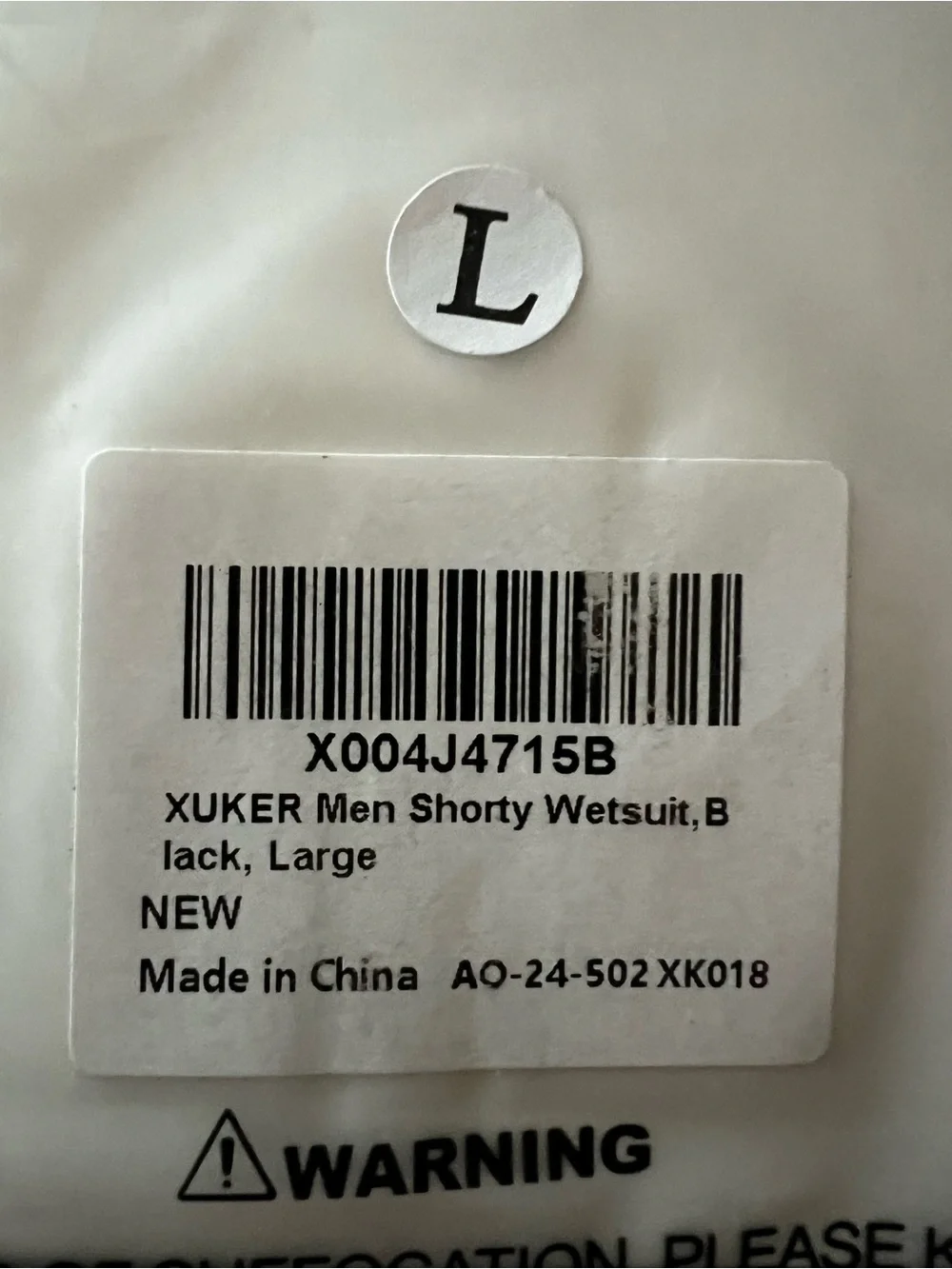 Xuker Men’s Short Black Wetsuit